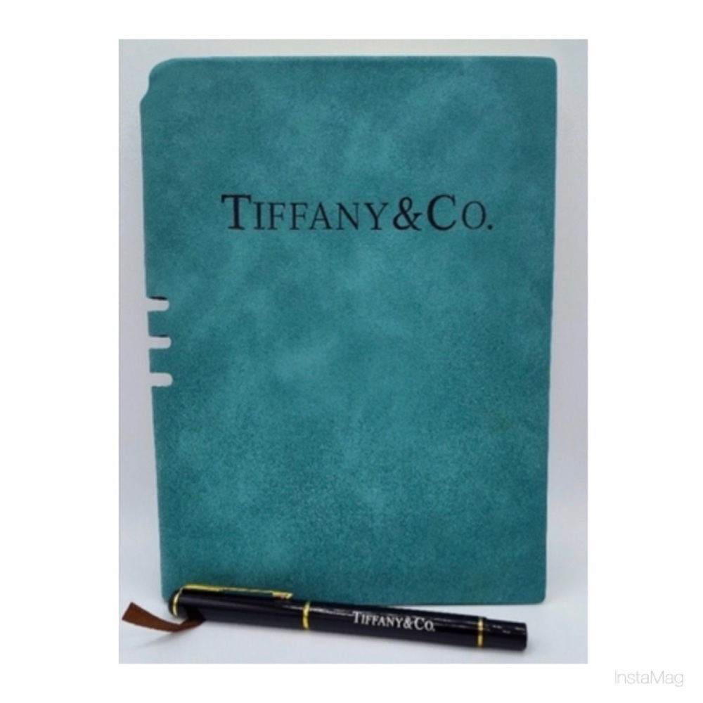 NEW Tiffany & Co. Blue Journal with Black Pen - Picture 1 of 8